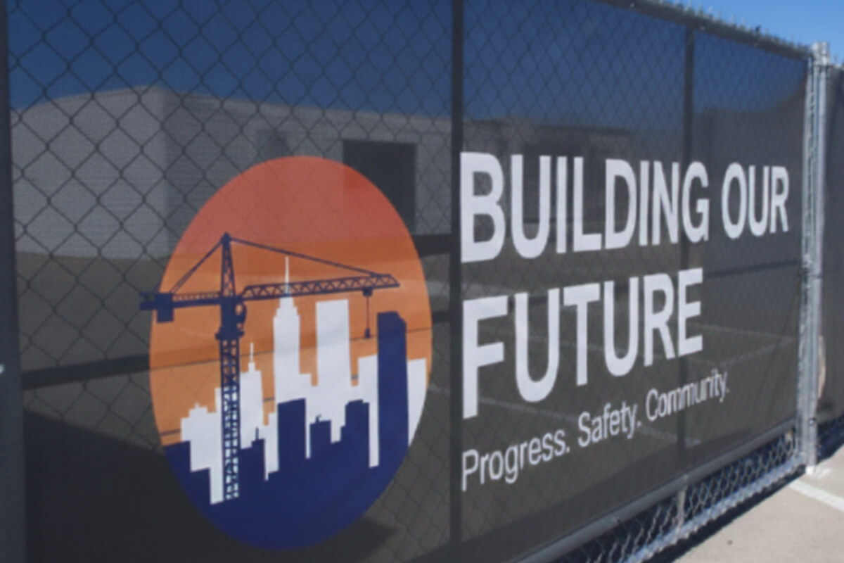 custom mesh banners