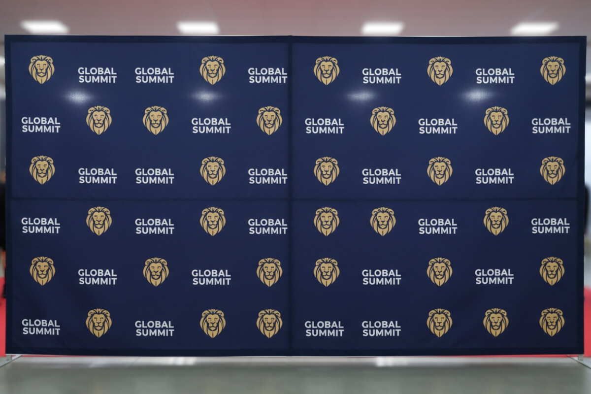 Branded event backdrop ny