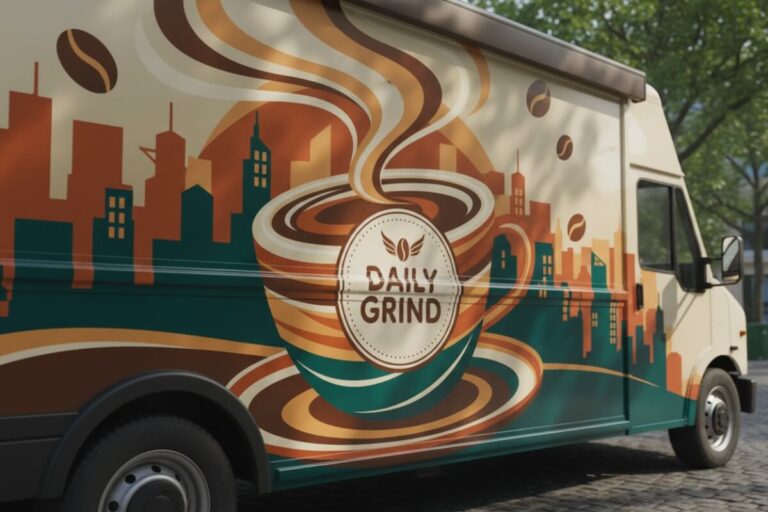 Custom food truck wrapping
