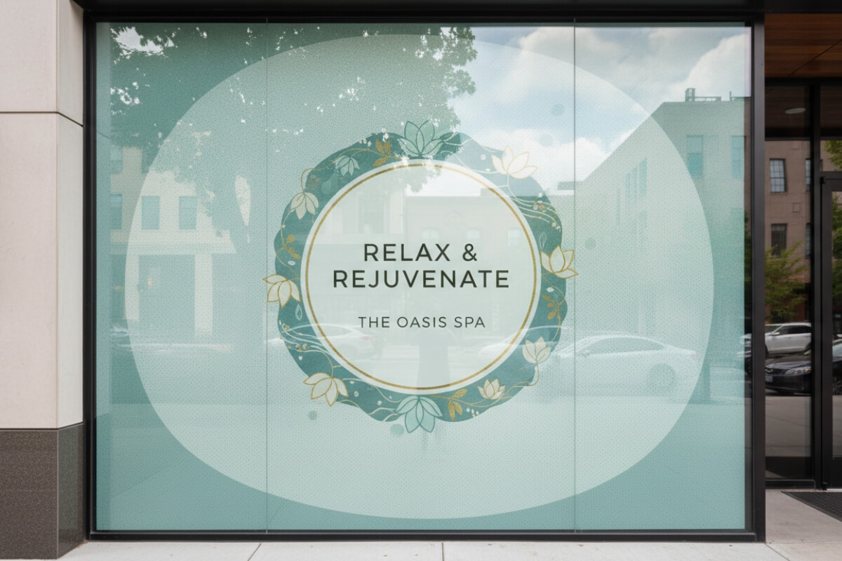 Perforated advertising window vinyl nyc