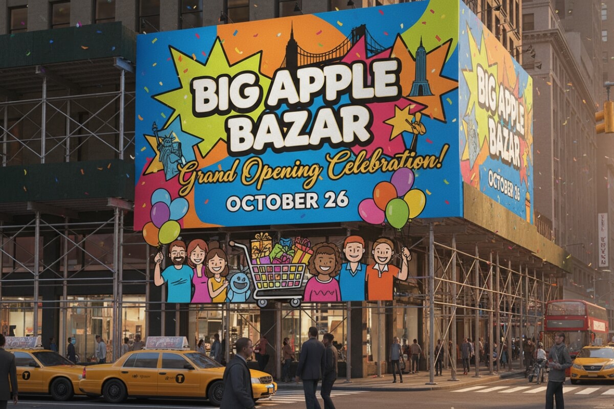 Promotional scaffolding signage nyc