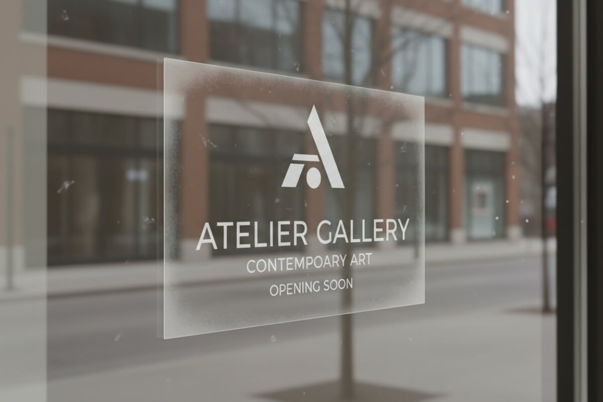 Transparent window vinyl decals nyc