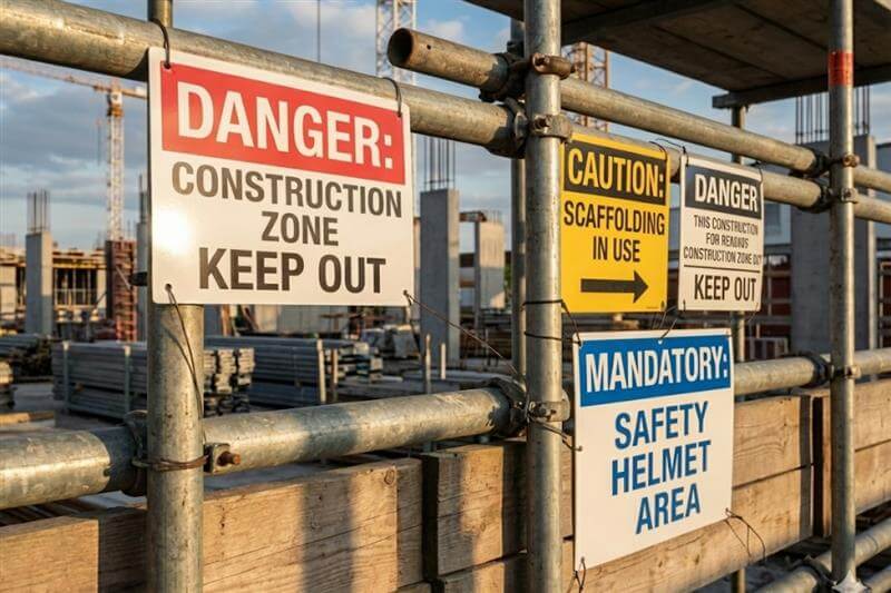 best custom scaffolding signs