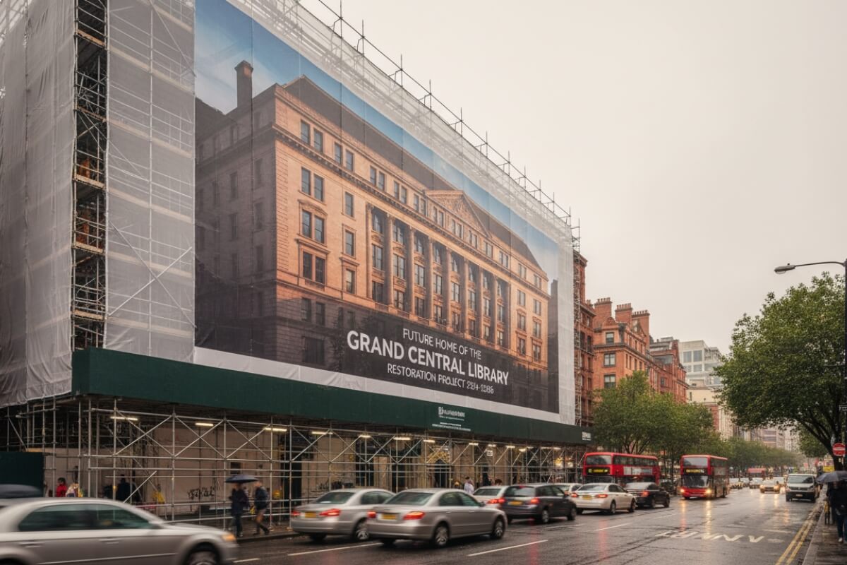 best scaffolding advertisement banners nyc