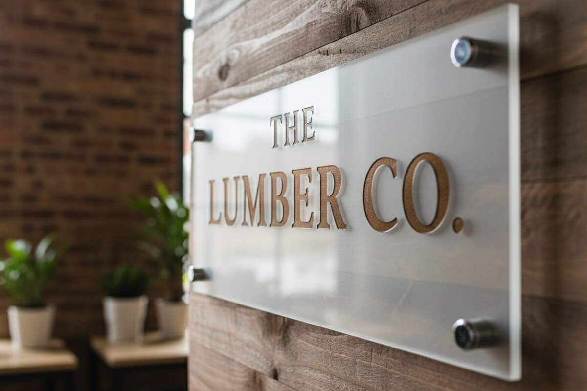 custom Acrylic standoff wall sign