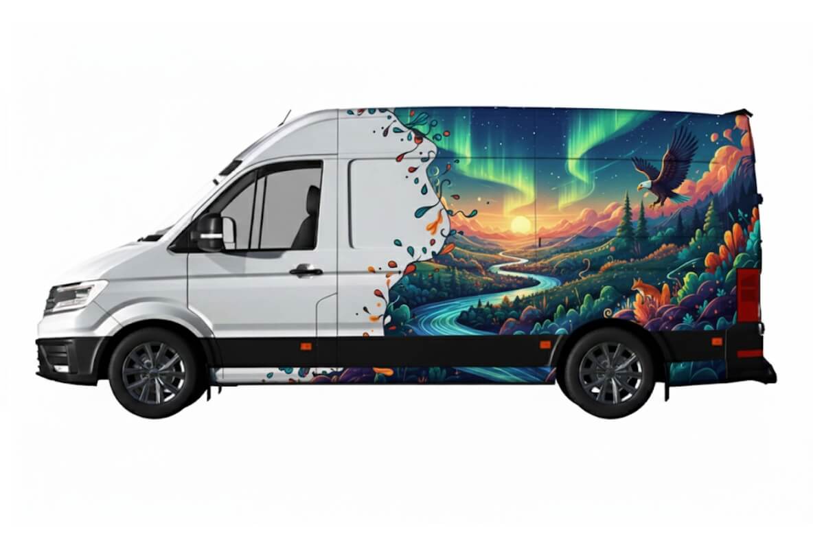 custom partial van wrap