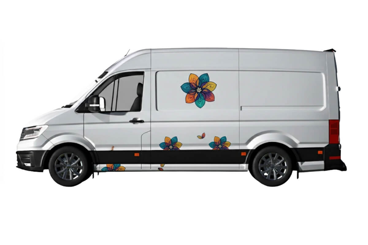custom spot graphics van wrap