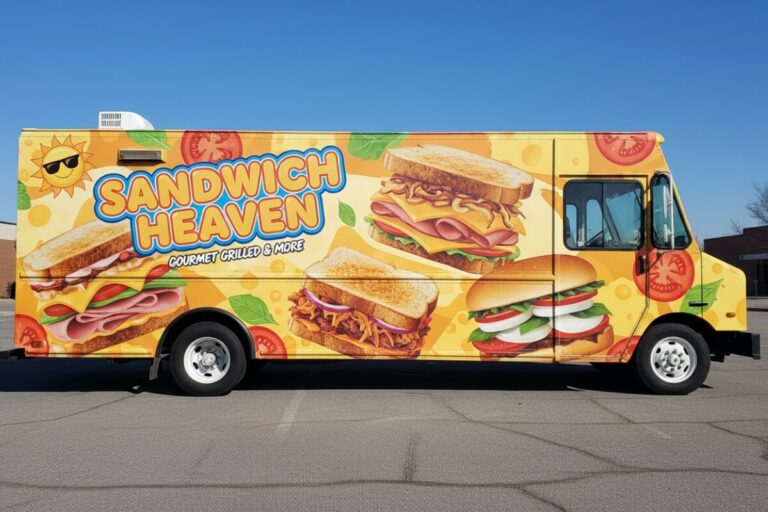 professional food truck wrapping