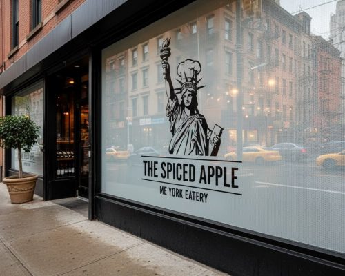 Commercial perforated window graphics nyc